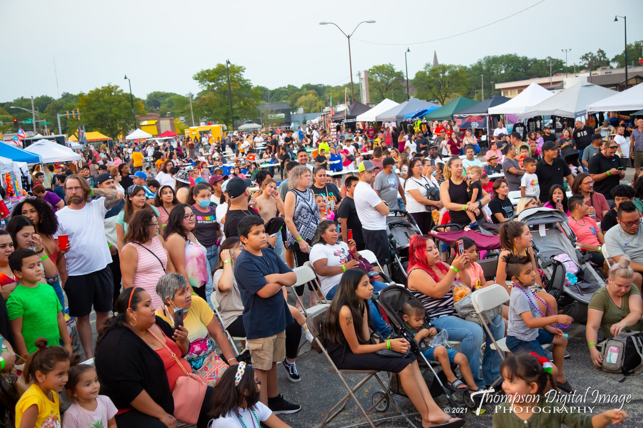 Festival crowd at Tamale Fest Rockford